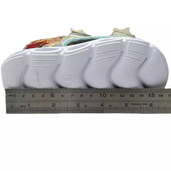 Disney Frozen Anna & Elsa Toddler Girl's Light-up Sandals Size 9 Silver/Aqua - Picture 11 of 13